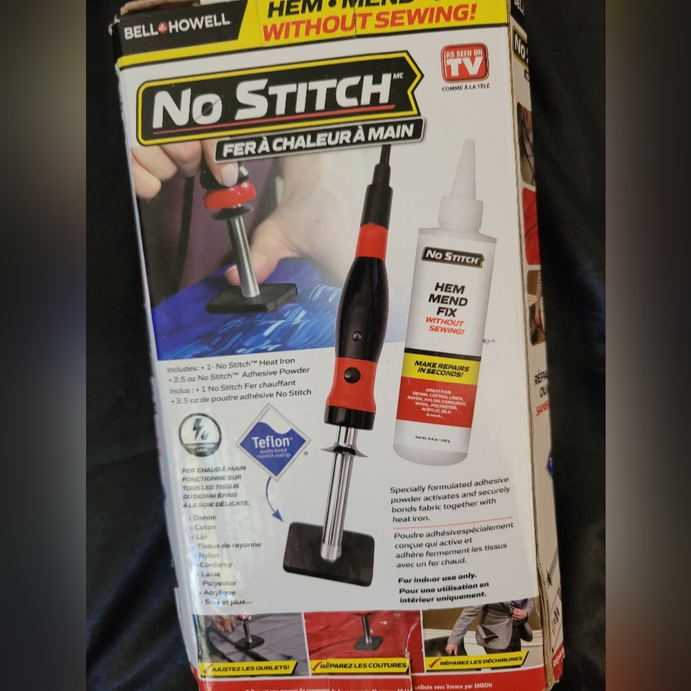 Bell + HOWELL No Stitch Heat Iron with Teflon